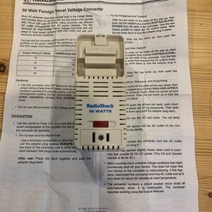 RadioShack 50 Watt Voltage Converter